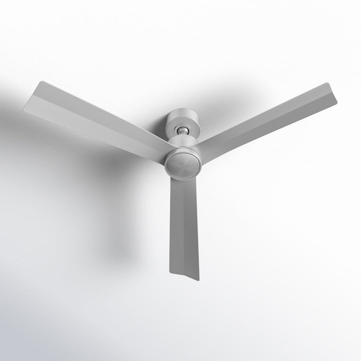 52" Smart Home Compatible 3 Blade Smart Ceiling Fan with Remote WAC Limited Fans Finish: Brushed Aluminum, Accessories: Without Light Kit