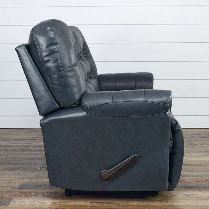 Fuller 64" Genuine Leather Pillow Top Arm Reclining Loveseat Steelside™