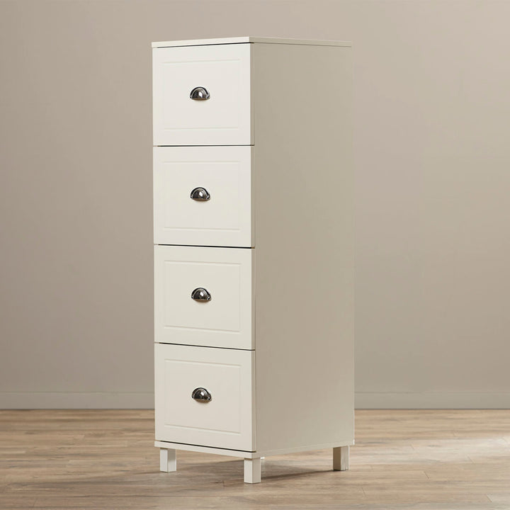 Brodan 4-Drawer Vertical Filing Cabinet Winston Porter Color: Antique White