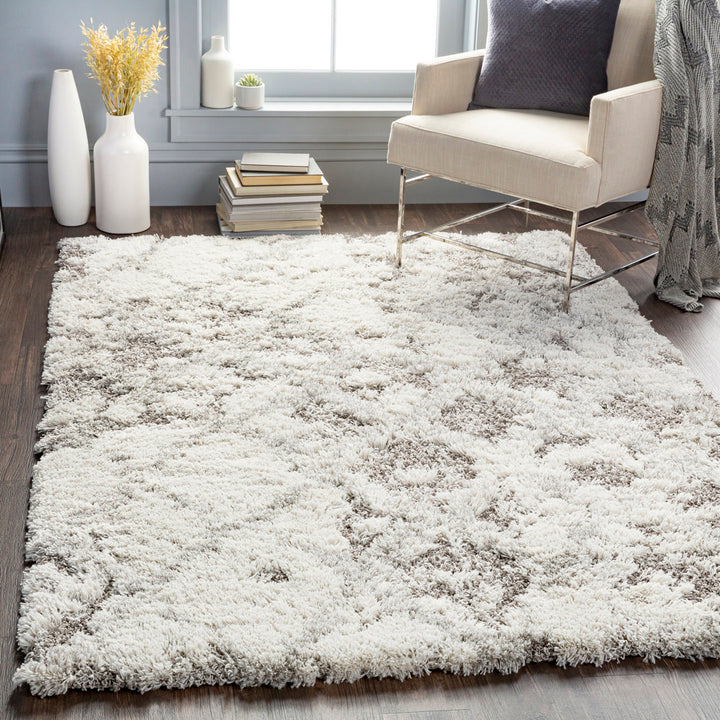 Dittman Geometric Gray/White Area Rug Wade Logan® Rug Size: Rectangle 8'10" x 12'