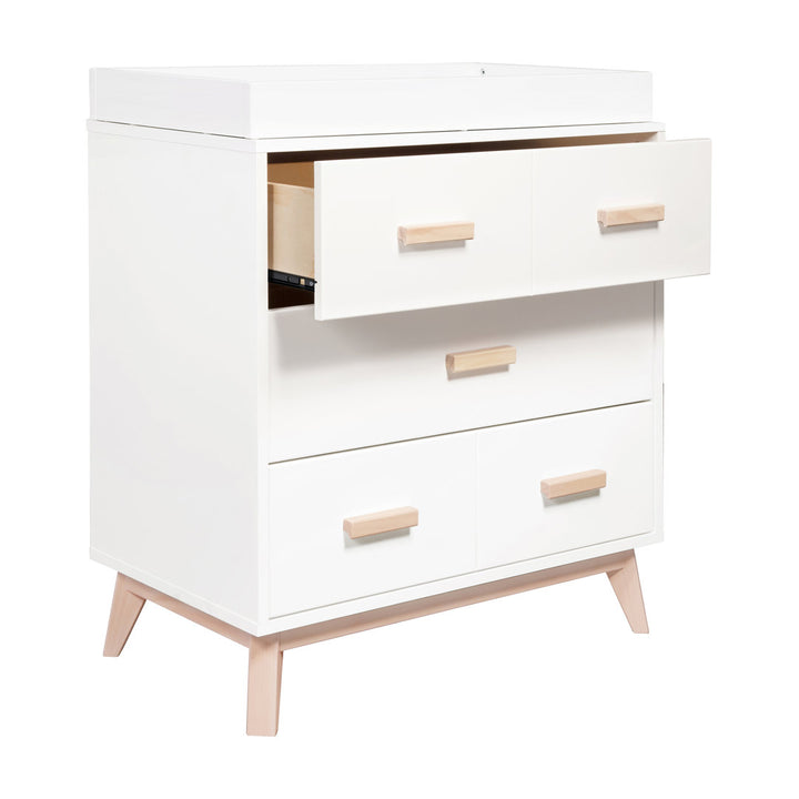 Scoot 3 Drawer Changing Table babyletto Color: White/Washed Natural