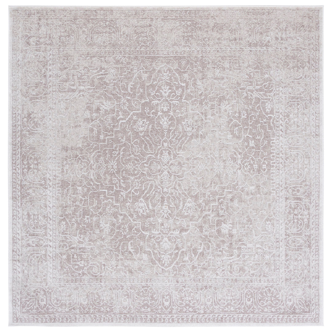 Calidia Oriental Beige/Cream Area Rug Laurel Foundry Modern Farmhouse® Rug Size: Square 6'7"