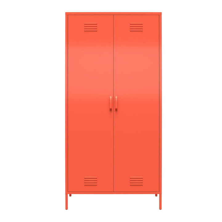 Cache 2 Door Tall Metal Locker Style Storage Cabinet Novogratz Finish: Orange