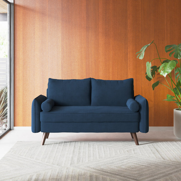 Modway Revive Upholstered Fabric Loveseat Modway Upholstery Color: Azure Polyester