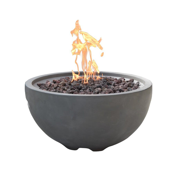 Aswaldi Round Light Grey 27" Fire Bowl Latitude Run® Fuel Type: Natural Gas