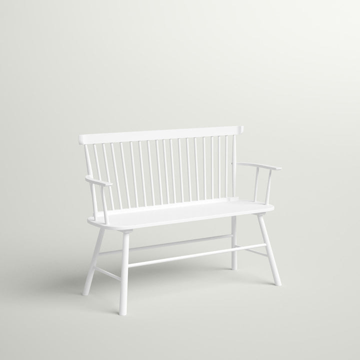 Karlovy Wood Bench Dovecove Color: Stark White