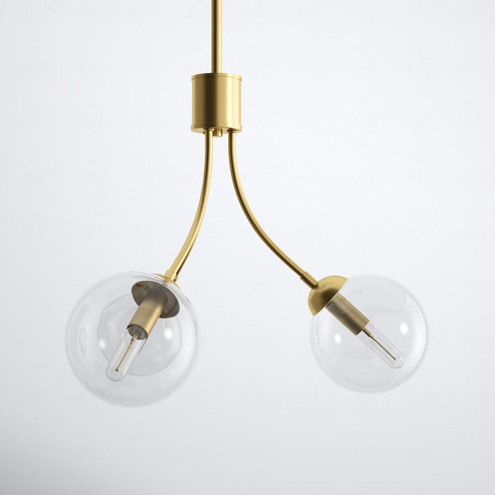 Moonrise 3 - Light Unique Globe Chandelier AllModern Finish: Natural Brass