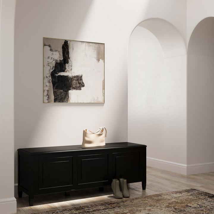 Connaught Wood Flip Top Storage Bench Simpli Home