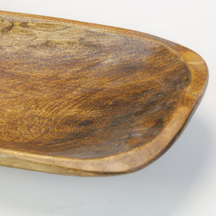 Marsden Wood Oval Decorative Bowl in Brown Loon Peak®