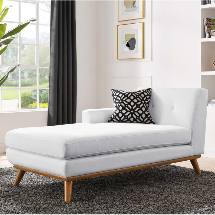 Modway Engage Chaise Modway Upholstery Color: White Orientation: Left Hand Facing