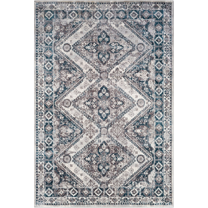 Rothenberg Abstract Aqua/Navy Area Rug Bungalow Rose Rug Size: Rectangle 9'3" x 12'3"