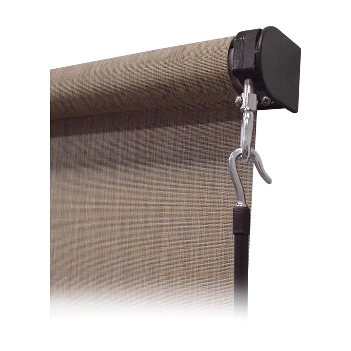 Hillhouse Semi-Sheer Outdoor Roller Shade Symple Stuff Color: Sandstone Blind Size: 84"W x 96"L
