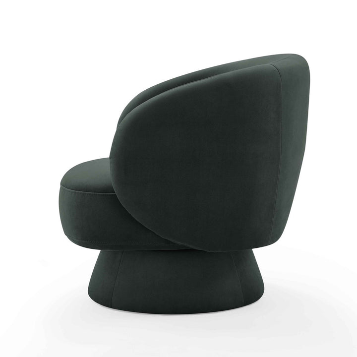 Saboor MINIMORE Modern Style Swivel Accent Chair Orren Ellis Fabric: Dark Gray Velvet