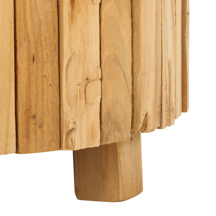 Hopper Solid Wood Drum End Table Loon Peak®