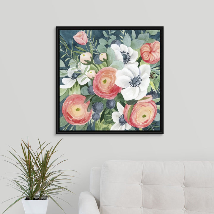 Bewitching Bouquet I by Grace Popp - Painting Print Winston Porter Size: 25.7" H x 25.7" W x 1.75" D Format: Black Floater Framed