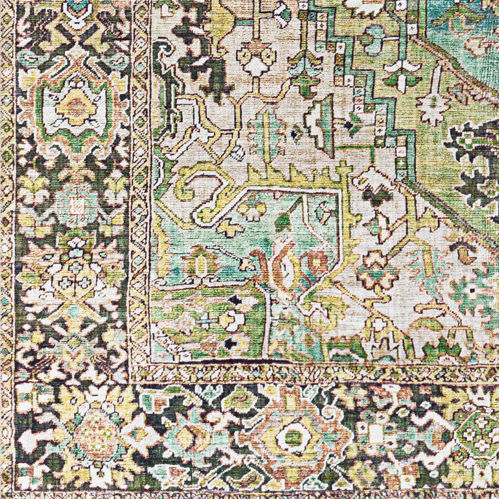 Albion Oriental Black/Green/Ivory Area Rug Mistana™ Rug Size: Rectangle 2'3" x 3'9"