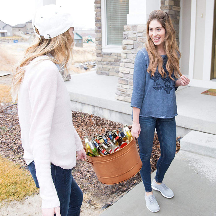 Fatton Hammered Pattern Galvanized Beverage Tub Gracie Oaks