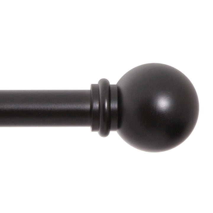 Wayfair Basics Ball End Single Curtain Rod, 28-48" or 48-86" Adjustable Length, 5/8" Dia. Steel Wayfair Basics® Size: 28" - 48"  Finish: Black