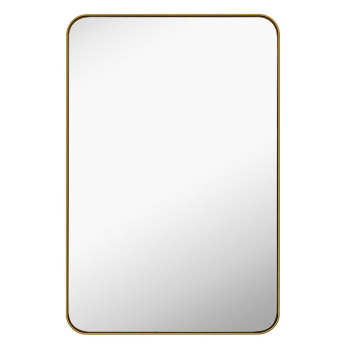 Markhai Modern Accent Mirror Orren Ellis Size: 36" x 24" Finish: Dark Champagne