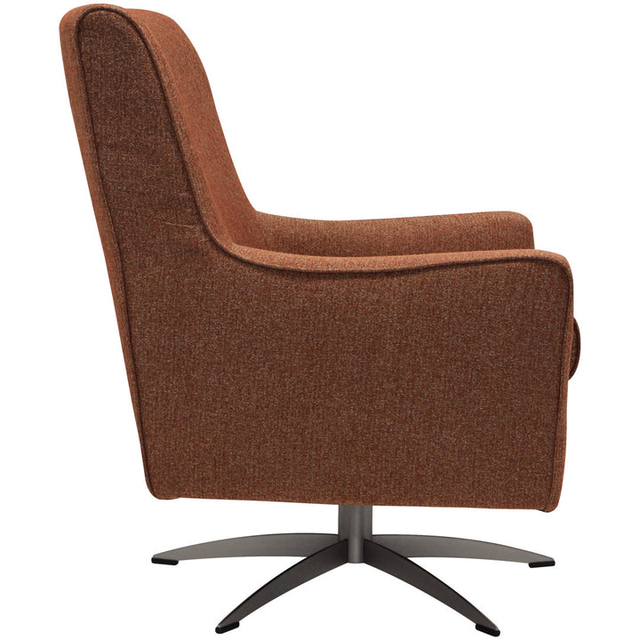 Basilina 26.25" Wide Swivel Armchair Wade Logan® Fabric: Terrace Autumn Polyester Blend