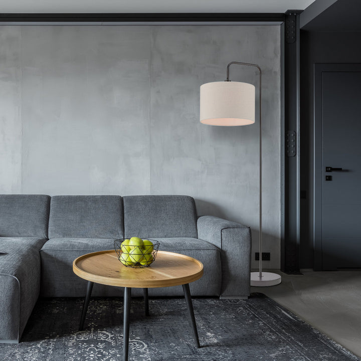 Chattahoochee 58" Arched Floor Lamp Ebern Designs Base Finish: Silver