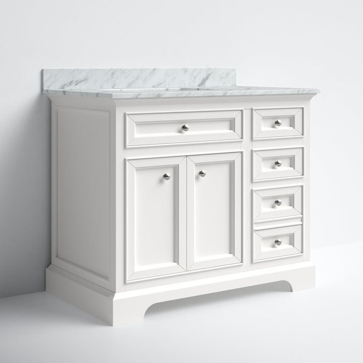Amiri 37" Single Bathroom Vanity Set Birch Lane™ Base Finish: White