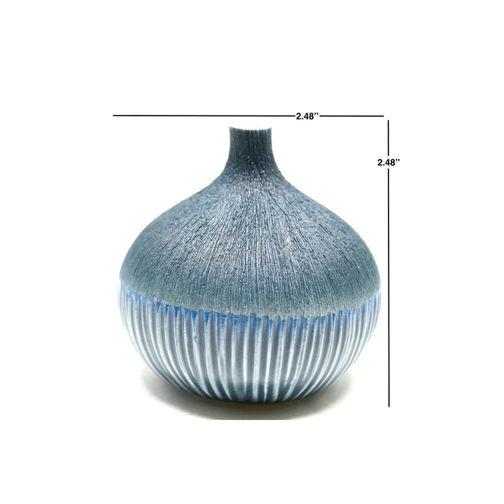 2 Piece Atherton Blue Porcelain Table Vase Set George Oliver