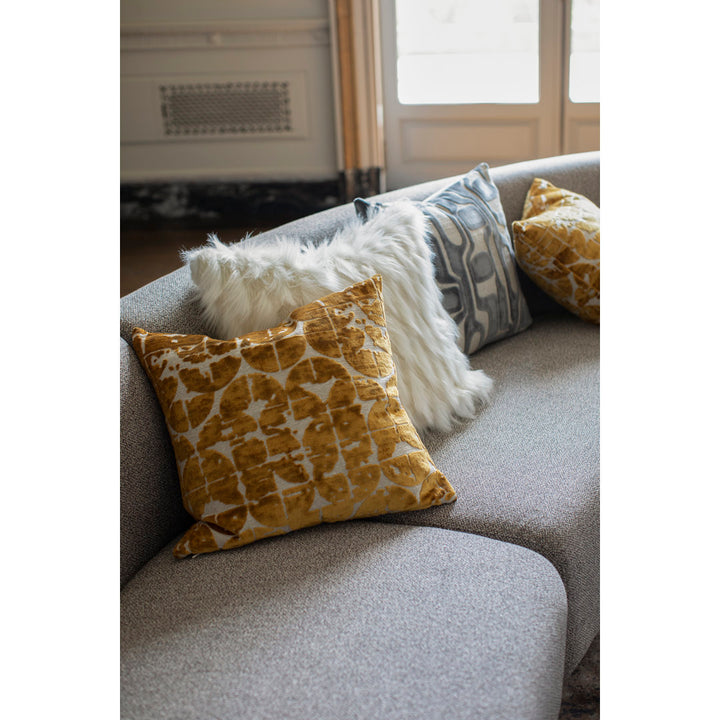 Geode Luxe Square Faux Fur Pillow Cover & Insert Eastern Accents