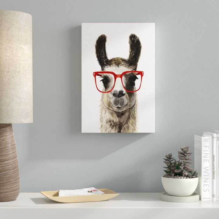 Hip Llama I Zipcode Design™ Size: 25.625" H x 37.625" W x 1" D Format: White Framed