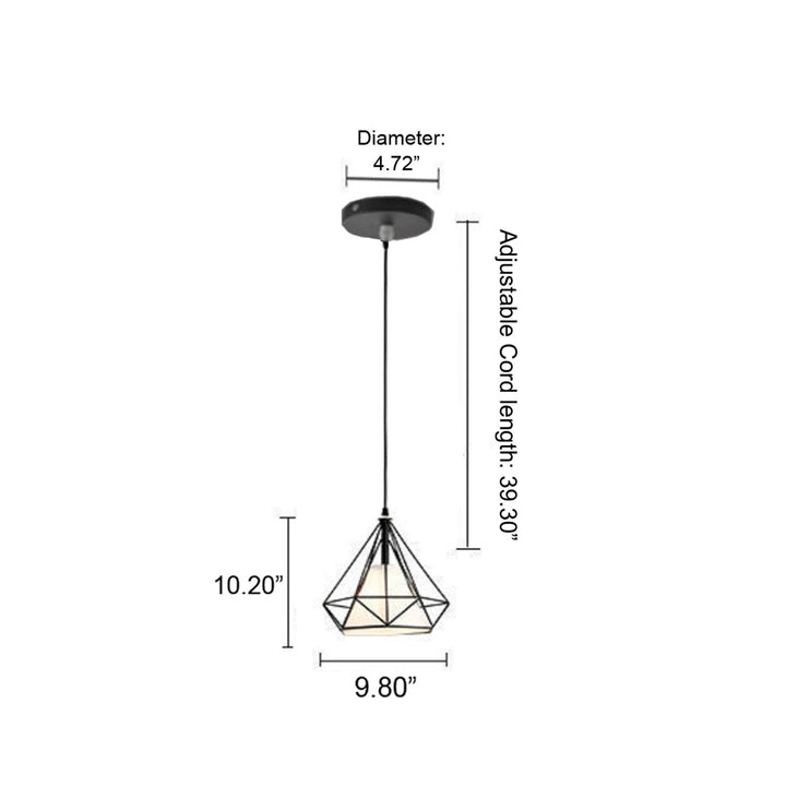 1 - Light Caged Geometric Pendant 17 Stories