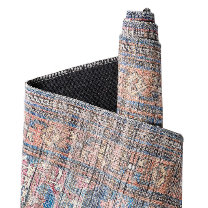 Hadsell Machine Made Power Loom Antique Blue Area Rug Langley Street® Rug Size: Oval 5'3" x 8'