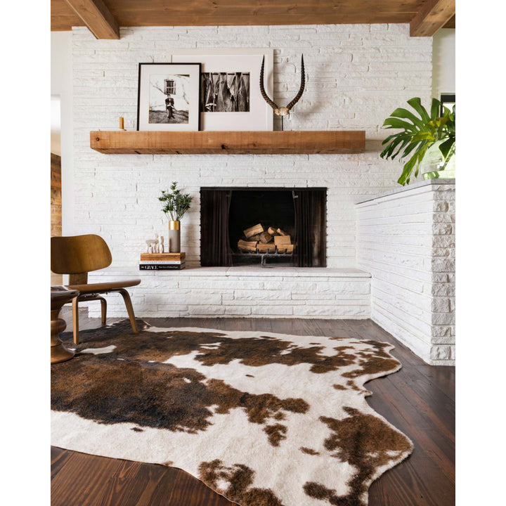 Epic Faux Cowhide Beige/Brown Area Rug AllModern Rug Size: Novelty 5' x 6'6"