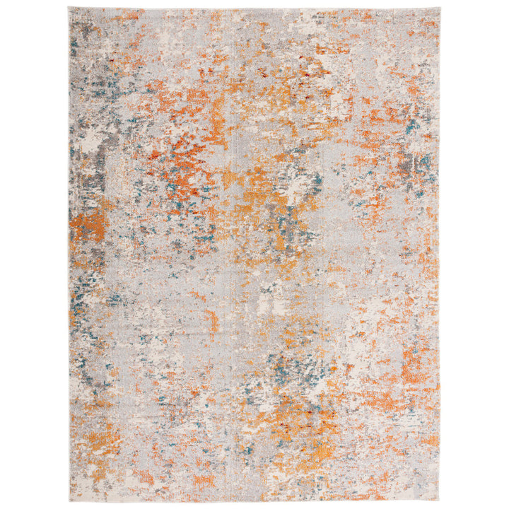 Besfort Abstract Ivory/Orange Area Rug Wade Logan® Rug Size: Rectangle 5'3" x 7'6"