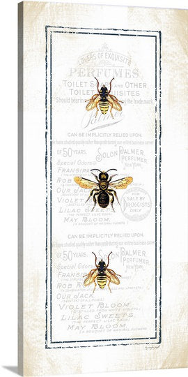 Bees by Jennifer Pugh - Graphic Art Print Great Big Canvas Size: 60" H x 30" W Format: Canvas