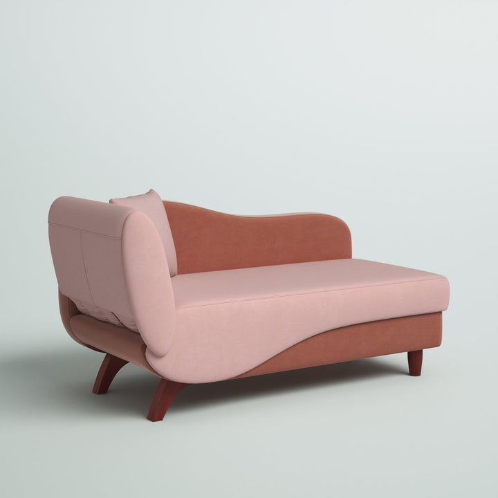 Gaven Armless Reclining Foam Chaise Lounge with Storage Mercury Row® Teen Upholstery Color: Dark Pink/Light Pink