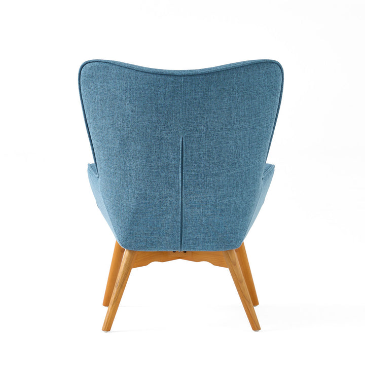 Dayon 68.58Cm Wide Tufted Polyester Lounge Chair and Ottoman George Oliver Fabric: Muted Blue  Polyester Blend