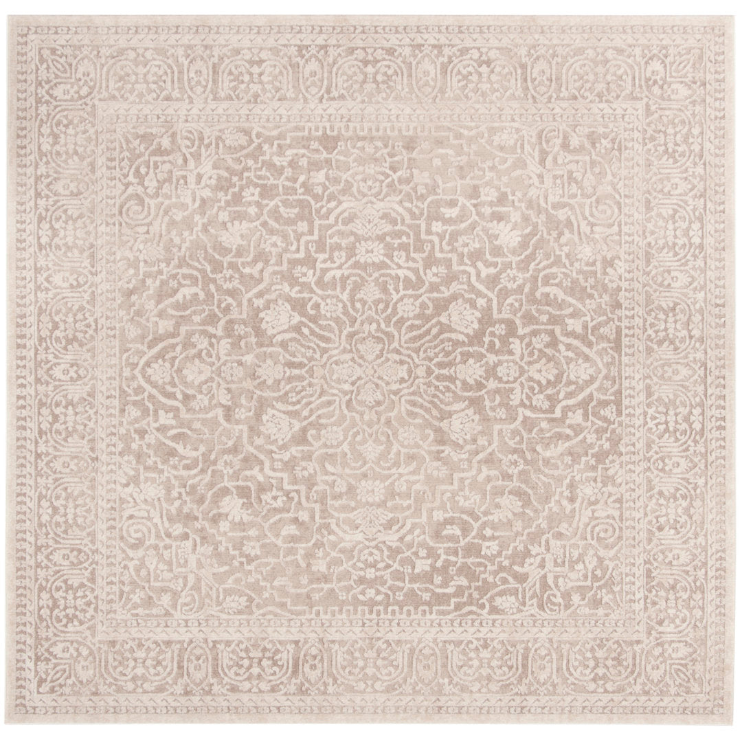 Calidia Oriental Beige/Cream Area Rug Laurel Foundry Modern Farmhouse® Rug Size: Square 6'7"