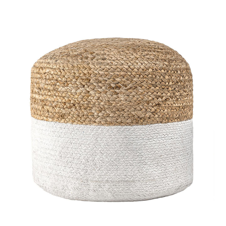 Otis 18'' Wide Round Pouf Ottoman Sand & Stable™