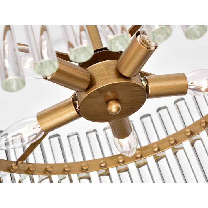 Kaan 5 - Light 20.2" Brushed Brass Candle Style Crystal Drum Chandelier Willa Arlo™ Interiors