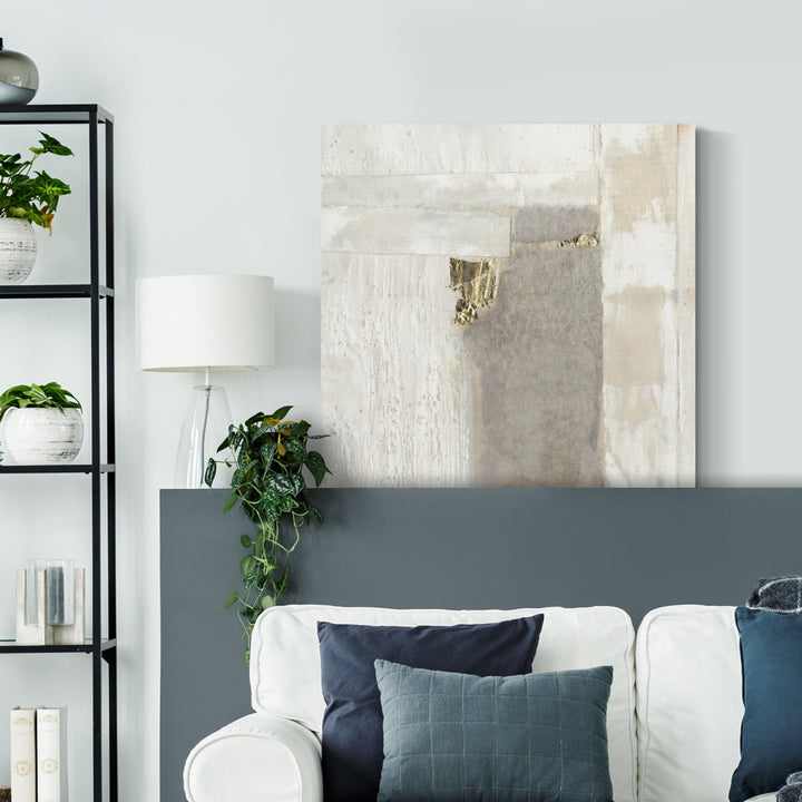 'Neutral Gold II' - Wrapped Canvas Print Mercer41 Size: 32" H x 32" W x 1" D