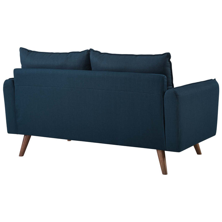 Modway Revive Upholstered Fabric Loveseat Modway Upholstery Color: Azure Polyester