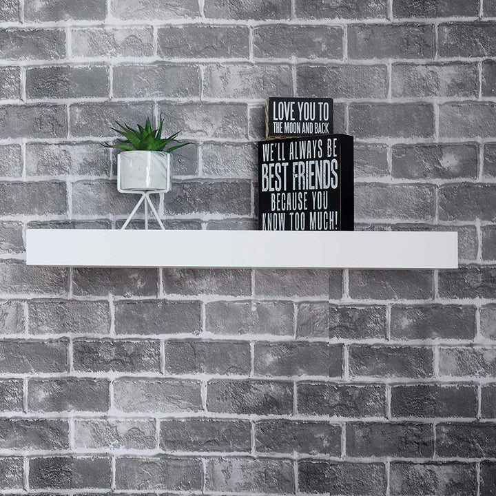 Bovina Floating Shelf Winston Porter Size: 2" H x 24" W x 9.25" D Finish: White