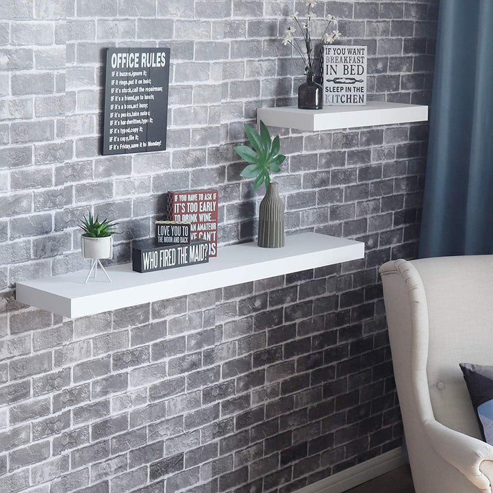 Bovina Floating Shelf Winston Porter Size: 2" H x 24" W x 9.25" D Finish: White