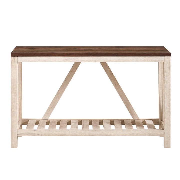 Rakira Modern Farmhouse Console Table Red Barrel Studio® Color: White Oak