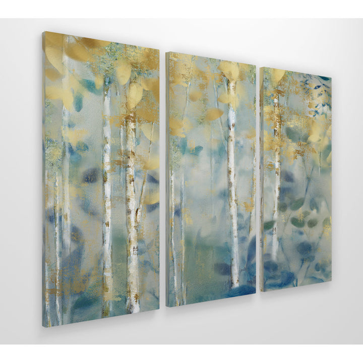 'Gilded Forest II' Multi-Piece Image on Wrapped Canvas Red Barrel Studio® Overall Size: 32" H x 48" W x 1.5" D