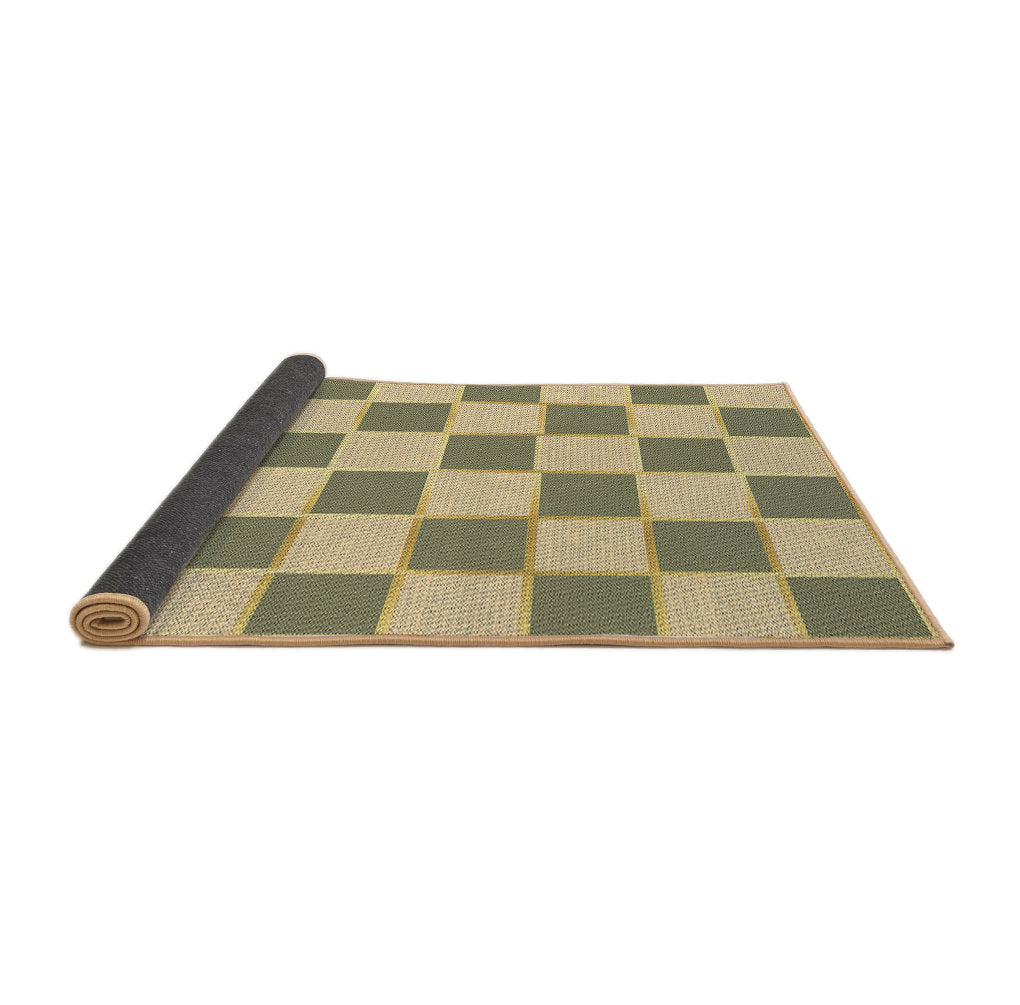 Checkered Wool Green/Ivory Area Rug East Urban Home Rug Size: Runner 2' x 5'