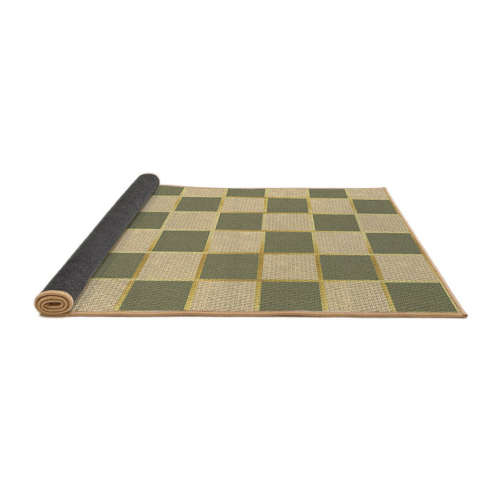 Checkered Wool Green/Ivory Area Rug East Urban Home Rug Size: Runner 2' x 5'