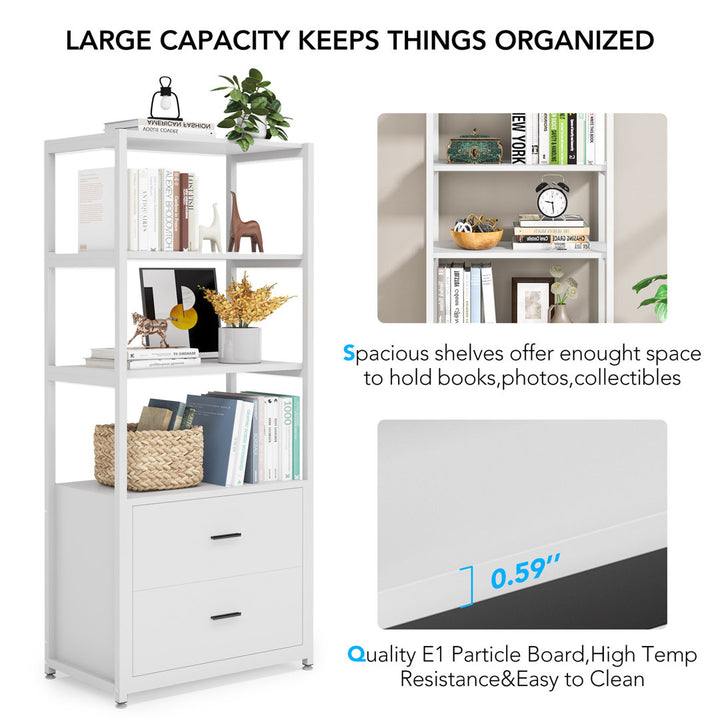 Tashyra 60'' H x 23.6'' W Steel Standard Bookcase Ebern Designs