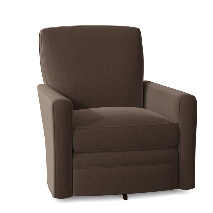Idana 32" Wide Swivel Armchair Birch Lane™ Body Fabric: Peyton 8 Brown Performance Twill, Arm Covers: Yes