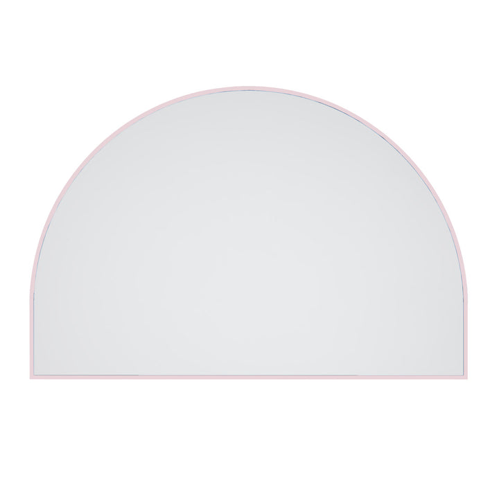Kira Arched Mirror Glass Warehouse Size: 40'' X 60'' Finish: Pink
